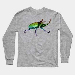 Rainbow Five Horned Rhinoceros Beetle Long Sleeve T-Shirt